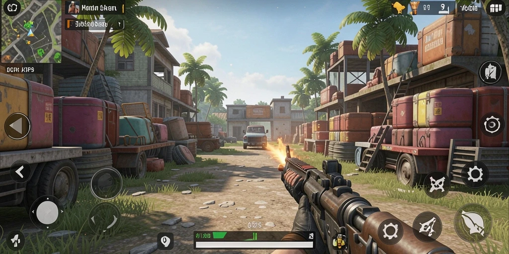 Tangkapan layar dari gameplay menegangkan di 6CF.
