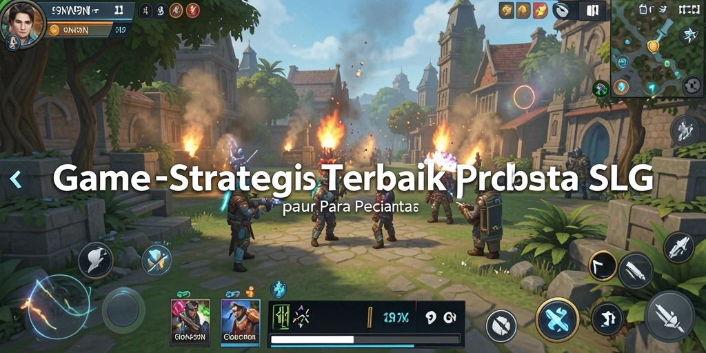 Screenshot menunjukkan pemain membangun basis dan mengatur strategi.