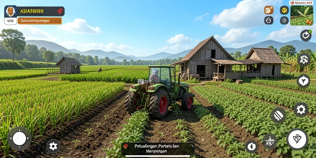 Gameplay menarik dengan berbagai tanaman dan kebun yang indah.