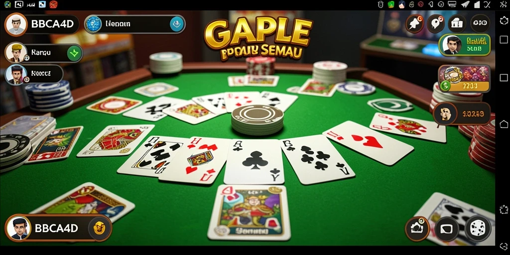 Tampilan menarik gameplay Gaple di BBCA4D.