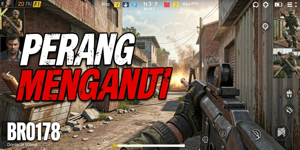 Tangkapan layar yang menggambarkan aksi seru dalam game FPS BRO178.