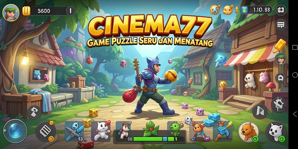 Tampilan gameplay seru dan menantang di CINEMA77.