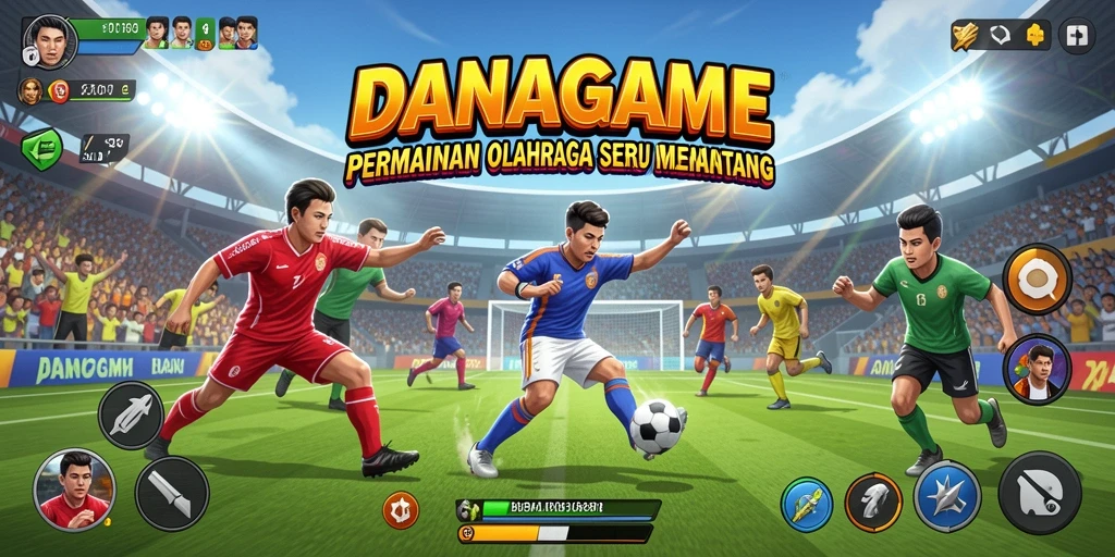 Tampilan menarik saat gameplay olahraga intens di DANAGAME.