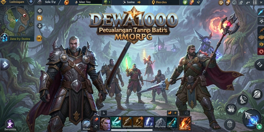 Screenshot gameplay DEWA1000 menampilkan petualangan seru dalam dunia MMORPG.