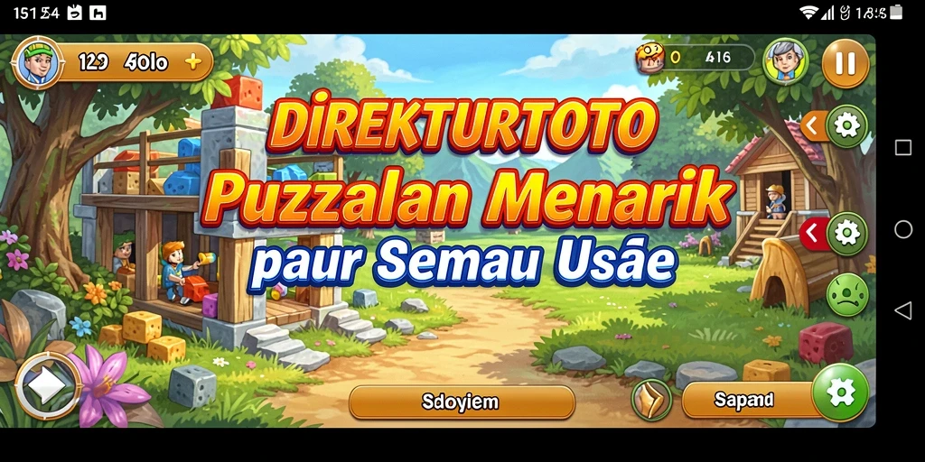 Tangkapan layar menunjukkan gameplay menarik DIREKTURTOTO dengan tantangan Puzzle yang seru.