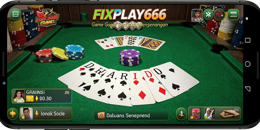 Tampilan permainan Gaple yang menarik di FIXPLAY666.