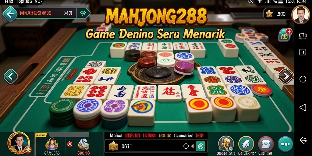 Tampilan gameplay seru dalam MAHJONG288 yang menyajikan permainan Domino.