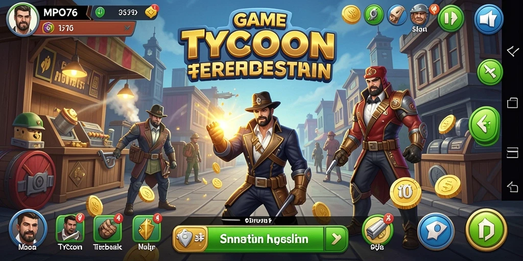 Screenshot MPO76 menampilkan gameplay penuh strategi Tycoon yang seru.