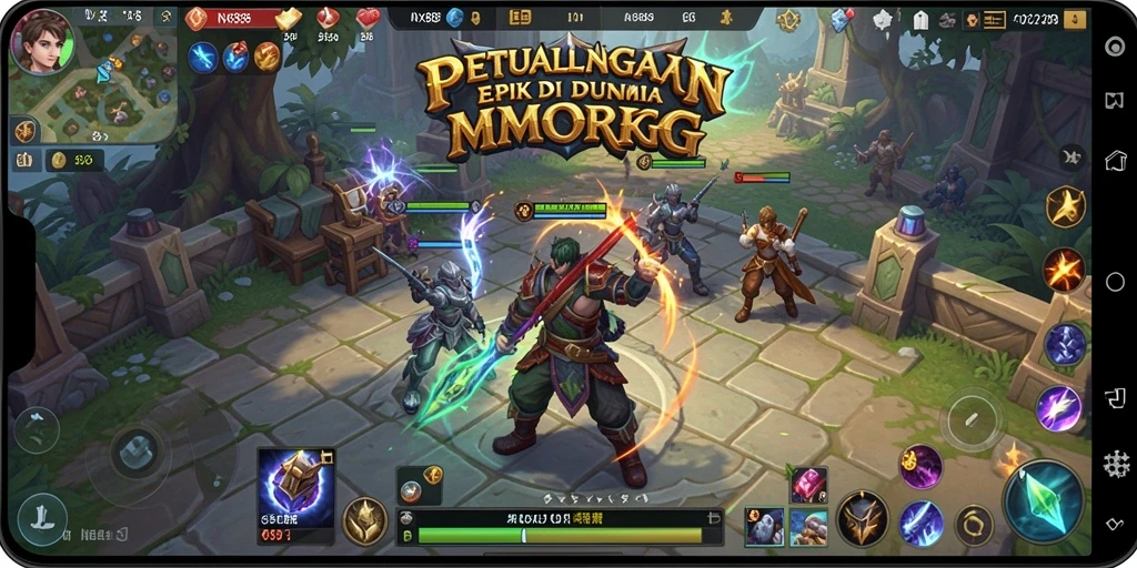 Screenshot gameplay NX888 yang menampilkan pertempuran mendebarkan.
