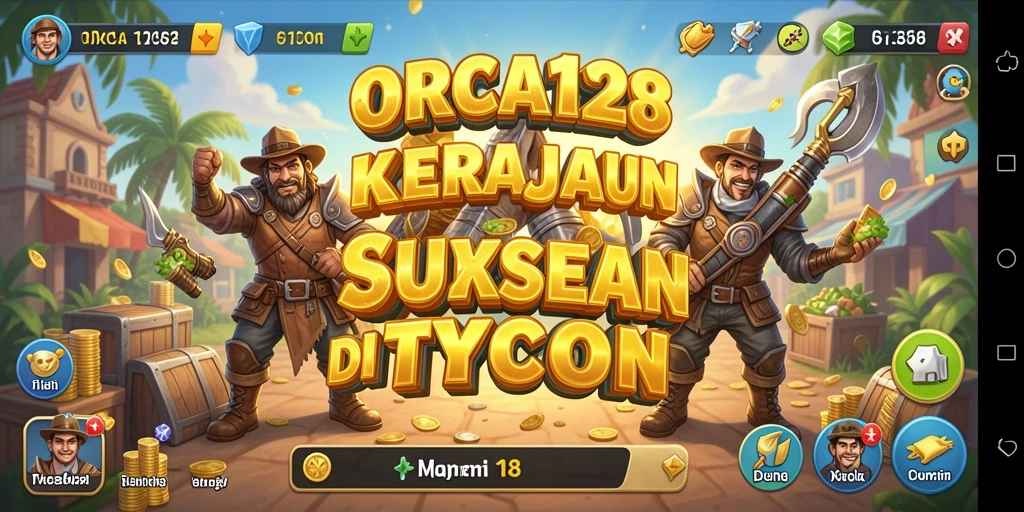 Tampilan menarik dari gameplay ORCA128 yang seru dan interaktif.