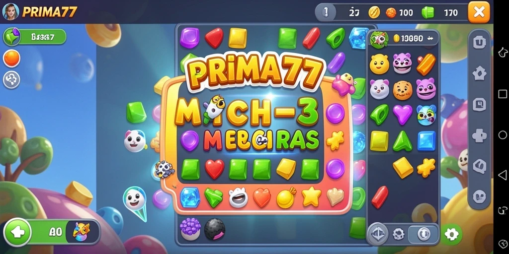 Tampilan menarik dari gameplay PRIMA77 dengan variasi warna.