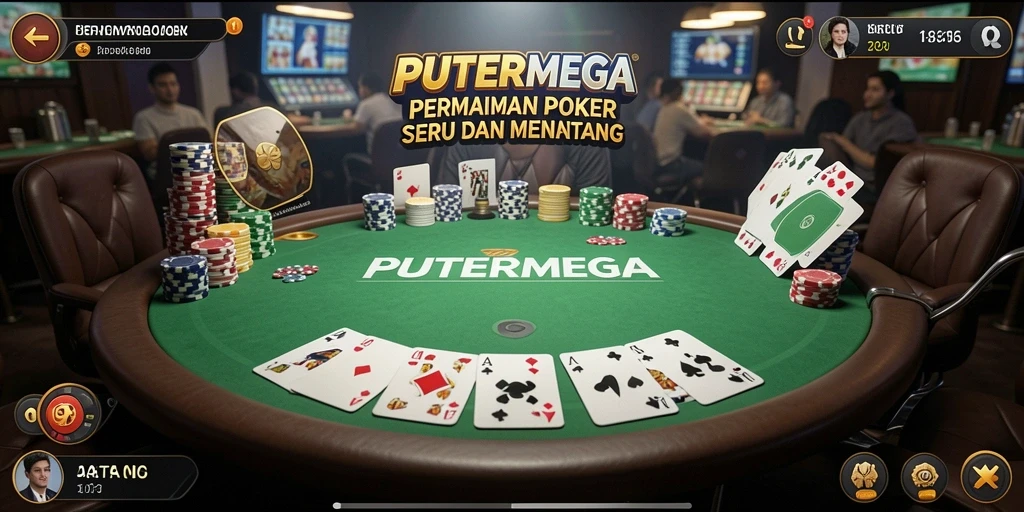Tampilan gameplay PUTERMEGA menampilkan aksi seru permainan Poker.