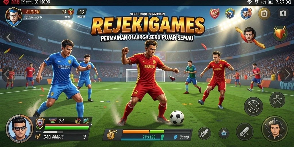Tampilan gameplay seru dari REJEKIGAMES dengan aksi olahraga.