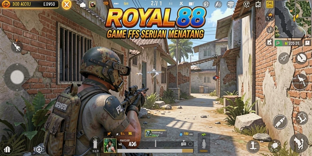 Tampilan gameplay menarik dari ROYAL88 dalam aksi FPS.