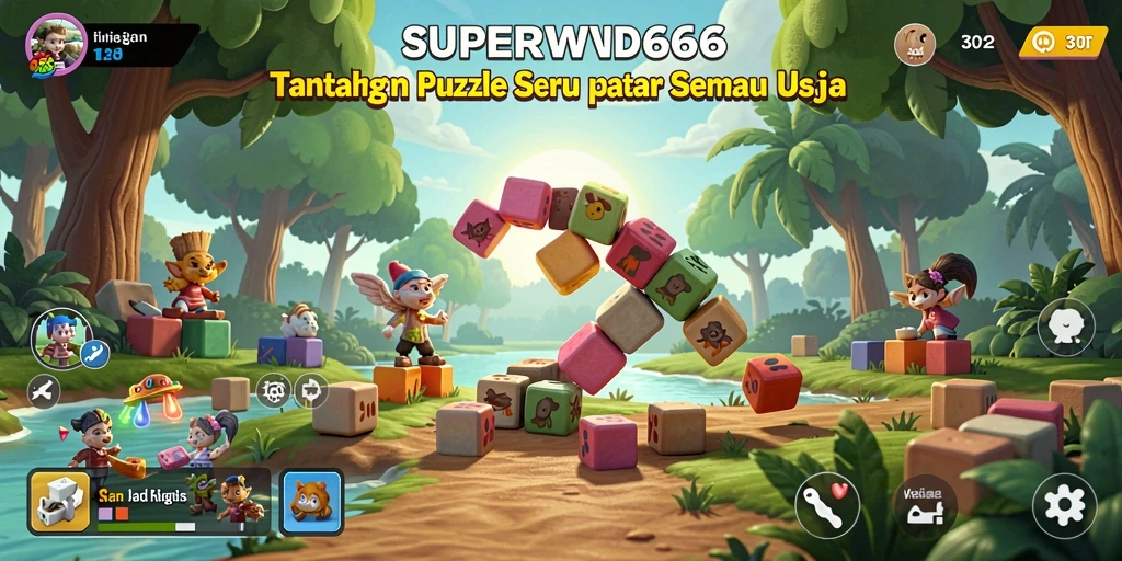 Screenshot gameplay <strong>SUPERWD666</strong> menampilkan tantangan puzzle yang menarik dan beragam.