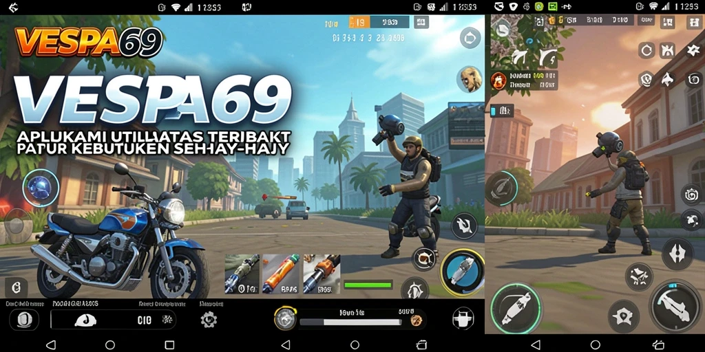 Tampilan utama VESPA69 dengan fitur utilitas canggih.